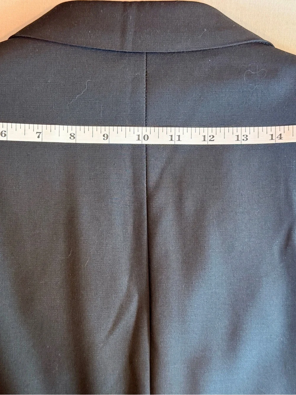 Black 3-Button Blazer - Super 100's Wool (44L)